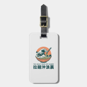 Japan Great Ramen Wave Ukiyoe Luggage Tag
