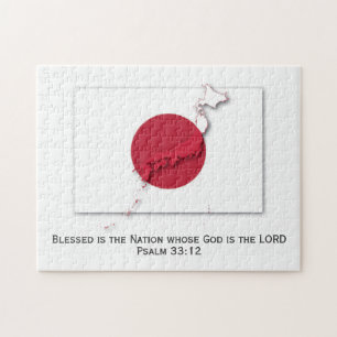 JAPAN Hinomaru Blessed Nation JAPANESE FLAG Jigsaw Puzzle