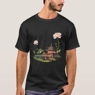 japan house landscape and water reflection T-Shirt
