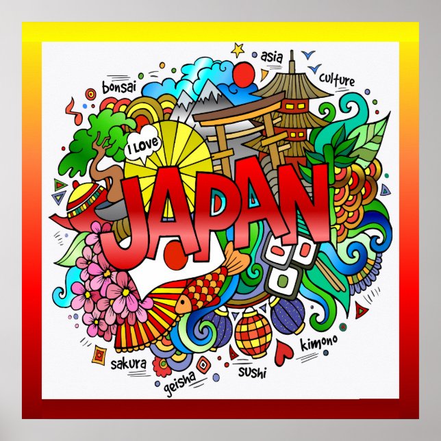 Japan Illustration Art Poster (Front)