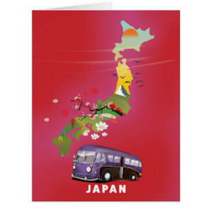 Japan Illustration travel poster.