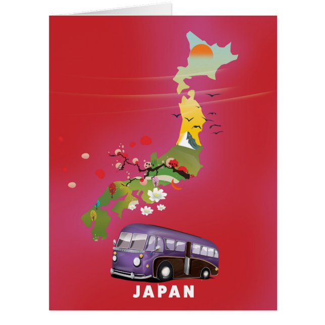 Japan Illustration travel poster. (Front)