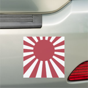 Japan Imperial Rising Sun Flag, Edo to WW2 Car Magnet