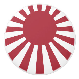Japan Imperial Rising Sun Flag, Edo to WW2 Ceramic Knob