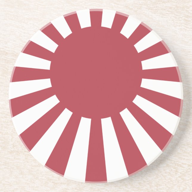 Japan Imperial Rising Sun Flag, Edo to WW2 Coaster (Front)