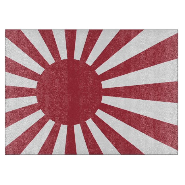 Japan Imperial Rising Sun Flag, Edo to WW2 Cutting Board (Front)