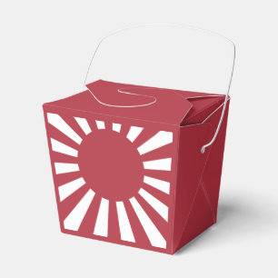 Japan Imperial Rising Sun Flag, Edo to WW2 Favour Box