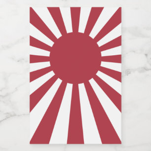 Japan Imperial Rising Sun Flag, Edo to WW2 Food Label