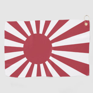 Japan Imperial Rising Sun Flag, Edo to WW2 Golf Towel