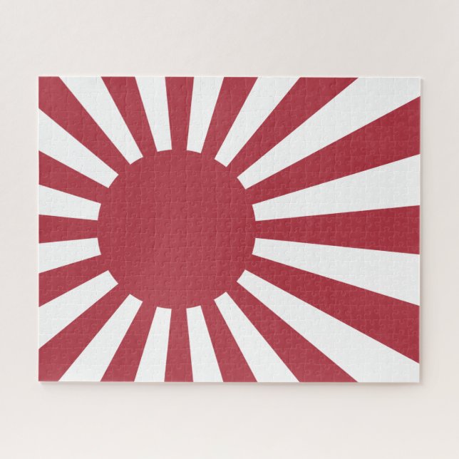 Japan Imperial Rising Sun Flag, Edo to WW2 Jigsaw Puzzle (Horizontal)
