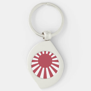 Japan Imperial Rising Sun Flag, Edo to WW2 Key Ring