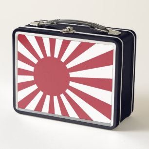 Japan Imperial Rising Sun Flag, Edo to WW2 Metal Lunch Box