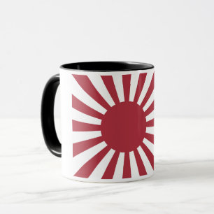 Japan Imperial Rising Sun Flag, Edo to WW2 Mug