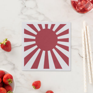 Japan Imperial Rising Sun Flag, Edo to WW2 Napkin