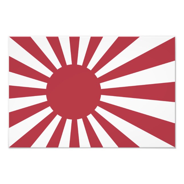 Japan Imperial Rising Sun Flag, Edo to WW2 Photo Print (Front)