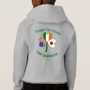 Japan Ireland USA Shamrock Flag Personalised
