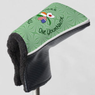 Japan Ireland USA Shamrock Flag Personalised Golf Head Cover