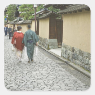 Japan, Ishikawa, Kanazawa, Buke Yashiki District Square Sticker