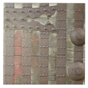 Japan, Ishikawa, Kanazawa, Castle Gate Detail Ceramic Tile
