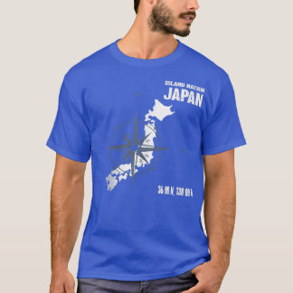Japan Island State with Map and Compass  T-Shirt