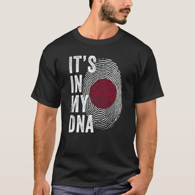 Japan It's In My DNA Cute Japanese Fingerprint Nip T-Shirt (Front)