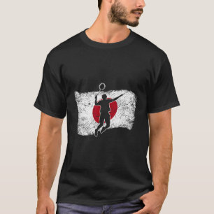 Japan Japanese Flag Badminton  T-Shirt