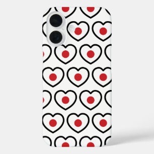 Japan   Japanese Flag Heart iPhone 16 Case