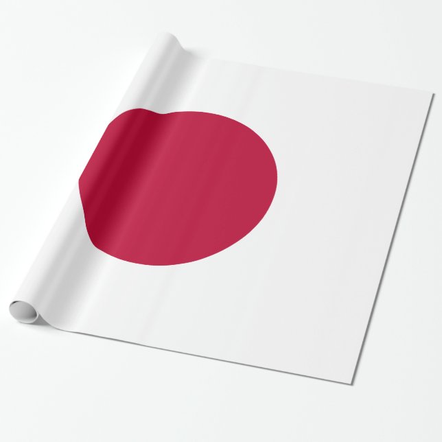 Japan - Japanese flag - Hinomaru  Wrapping Paper (Unrolled)
