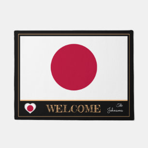 Japan & Japanese Flag house mats /sports Welcome