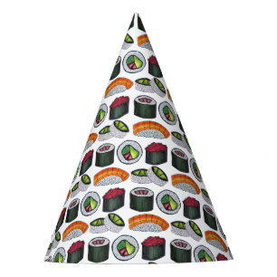 Japan Japanese Food Sushi Maki Rolls Restaurant Party Hat