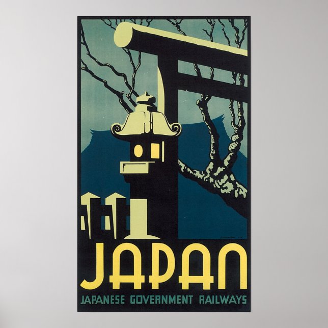 Japan, Japanese Govt Railways Travel Poster (Front)
