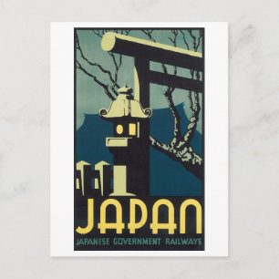Japan, Japanese Govt Railways Travel Poster Postcard
