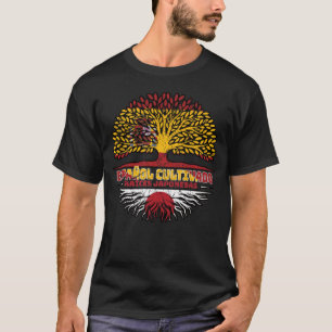 Japan Japanese Spain Spanish Tree Roots Flag T-Shirt
