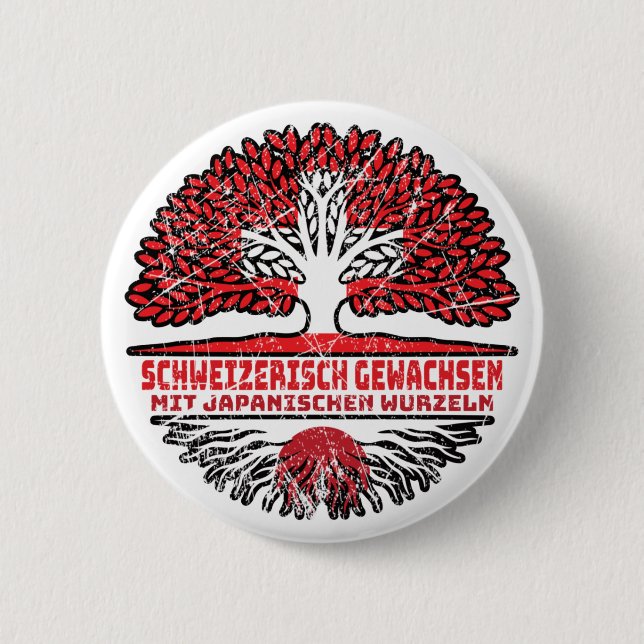 Japan Japanese Swiss tree root 6 Cm Round Badge (Front)
