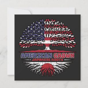 Japan Japanese US American USA United States Tree Card