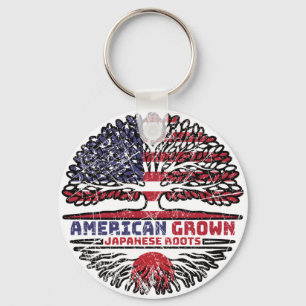 Japan Japanese US American USA United States Tree Key Ring