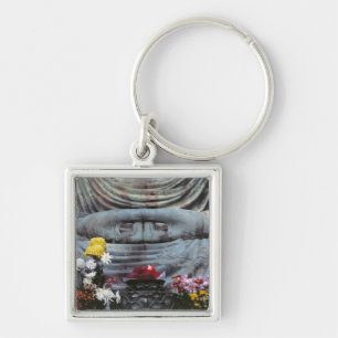 Japan, Kanagawa Pref., Kamakura. Floral Key Ring