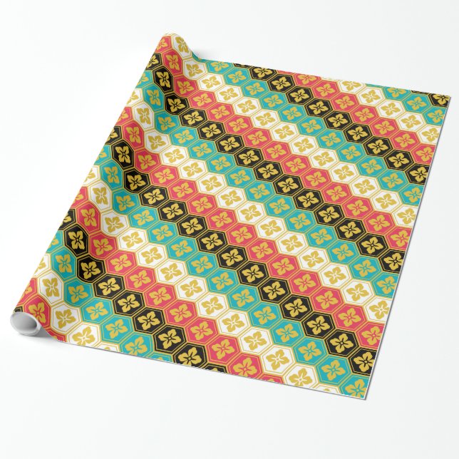 japan kimono pattern pillow wrapping paper (Unrolled)