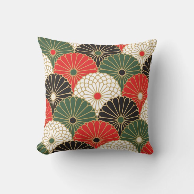 japan kimono styled pattern pillow (Front)
