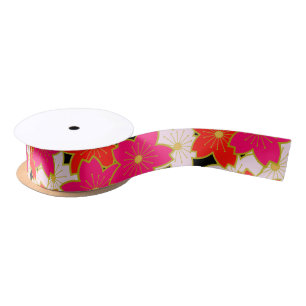 japan kimono styled sakura ribbon satin ribbon