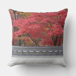 Japan, Kyoto, Autumn Colour at Eikando Temple Cushion
