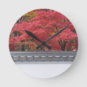Japan, Kyoto, Autumn Colour at Eikando Temple Round Clock