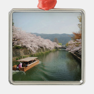Japan, Kyoto. Flower viewing on the boat Metal Tree Decoration