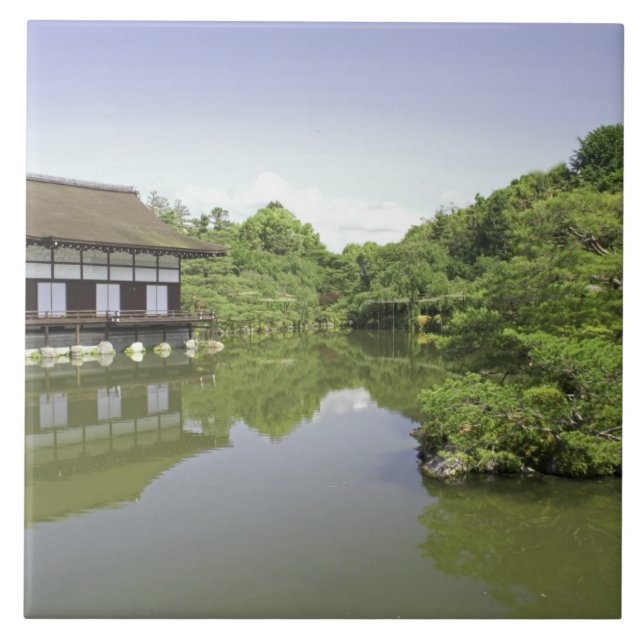 Japan, Kyoto, Japanese Garden of Heian Shrine 2 Ceramic Tile (Front)