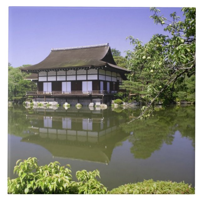 Japan, Kyoto, Japanese Garden of Heian Shrine Ceramic Tile (Front)