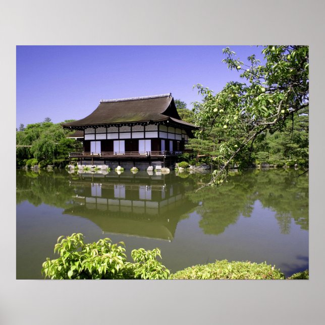 Japan, Kyoto, Japanese Garden of Heian Shrine Poster (Front)