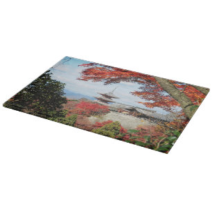 Japan, Kyoto. Kiyomizu temple in Autumn colour Cutting Board