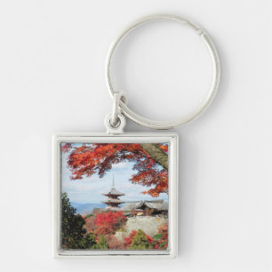 Japan, Kyoto. Kiyomizu temple in Autumn colour Key Ring
