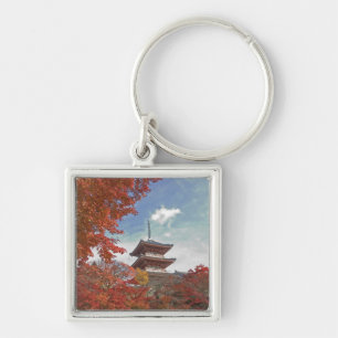 Japan, Kyoto, Pagoda in Autumn colour Key Ring