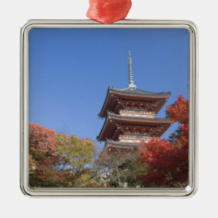 Japan, Kyoto, Pagoda in Autumn colour Metal Ornament